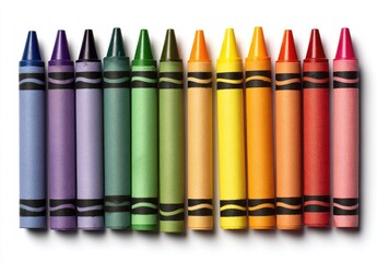 Row of colorful crayons (4)