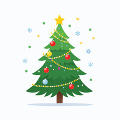 christmas tree vector illustration