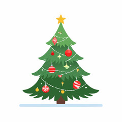 christmas tree on white background