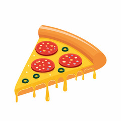 vector illustration of a pizza with mushrooms