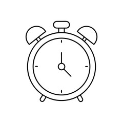 Outline drawing of clock on transparent background