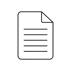 Fototapeta premium Document with folded corner on transparent background