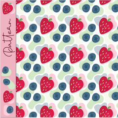 pattern, seamless, vector, wallpaper, strawberry, flower, illustration, heart, decoration, design, texture, cartoon, nature, love, fruit, cute, ornament, holiday, food, valentine, sweet, berry, card, 