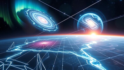 Quicksilver Stream â€“ A river of living liquid mercury flowing in zero gravity.