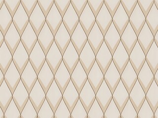 Obraz premium Cream colored diamond pattern upholstery texture with subtle quilting