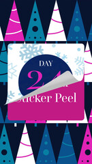 Advent Calendar Sticker Peel Reveal Vertical