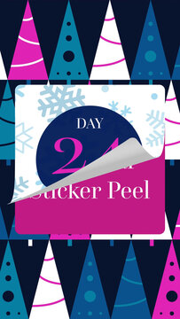 Advent Calendar Sticker Peel Reveal Vertical