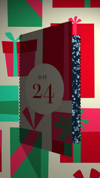 Advent Calendar Window Reveal Vertical