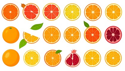 Citrus fruit slices, vibrant and colorful