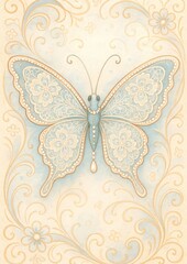 Elegant butterfly floral design