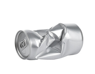 Crushed aluminum can.