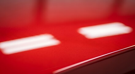 Vibrant Red Gloss Surface with Light Reflections for Abstract Background