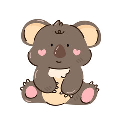 Fototapeta premium Cute animal in sitting position, koala.