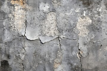 Obraz premium Cracked Wall Texture: The image reveals an aged, textured wall with prominent cracks and signs of weathering, offering a glimpse into the passage of time and the effects of the elements. 