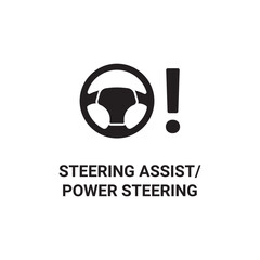Steering Assist Power Steering Warning Icon