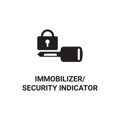 Immobilizer Security Indicator Solid Icon