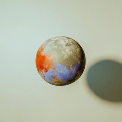 Venus, the second planet from the Sun, displayed with a rocky texture against a white background