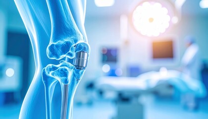 Comparison of Natural Knee Joint and Artificial Knee Implant in Surgery Room
