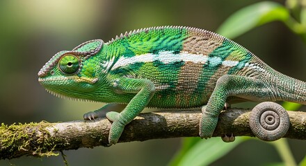 Obraz premium Chameleon on branch.