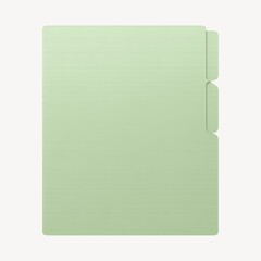 Fototapeta premium Green tabbed file folder