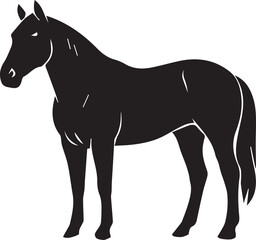  American Quarter Horse vector black on white background