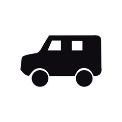 Silhouette of a car, isolated on white background, representing transportation, travel, and personal mobility