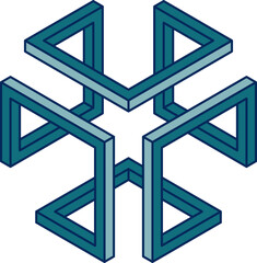 Green abstract cube SVG