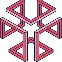 Red abstract cube SVG