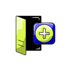Fototapeta premium New Folder Icon, Directory and Organize Outline Symbol