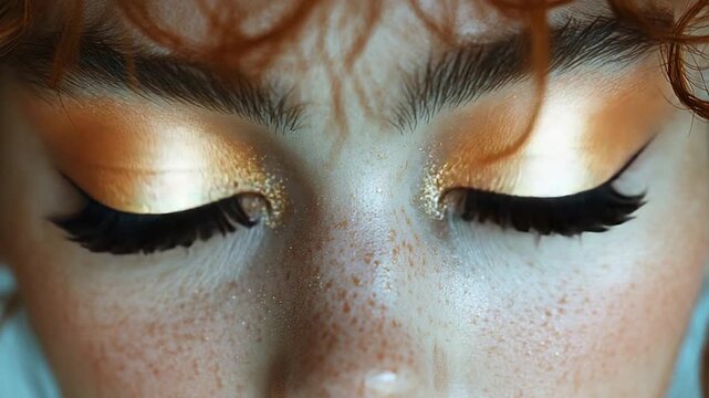 A close-up shot of a person with bright blue eyes, ideal for portraits and personal use