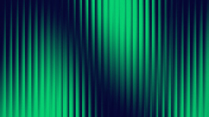 Fototapeta premium Vertical striped glass background with green to dark blue gradation. Wavy glass texture, striped frosted surface 
