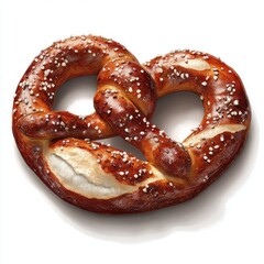 Fototapeta premium Golden brown pretzel, perfectly formed