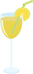 vector illustration of a mocktail