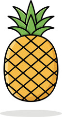 pineapple on a white background