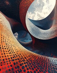 Abstract architectural interior