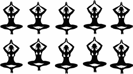 Serene woman meditates in lotus pose, radiating inner peace and promoting wellness for a balanced lifestyle