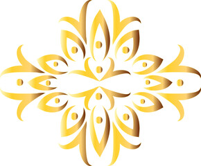 Golden Ornate Cross Motif
Abstract Gold Floral Medallion
Elegant Decorative Gold Element
Luxury Royal Gold Symbol
Shining Gold Mandala Design