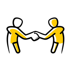 Agree Two People Shaking Hands Icon For Web And Graphic Design