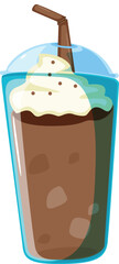 vector illustration of a chocolate milkshake