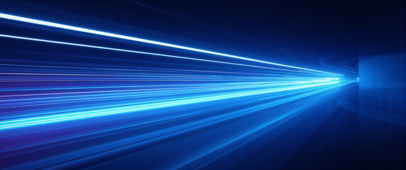 Abstract Blue Light Trails