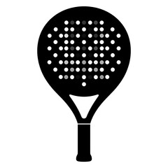 Black and white padel racket graphic