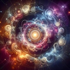 Abstract cosmic mandala
