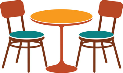 Dining table vector image
