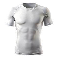 Vector art of a white shortsleeved compression shirt for men