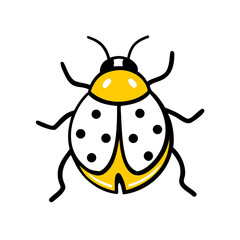 Ladybug Insect In Garden Ecosystem Icon For Web And Graphic Design