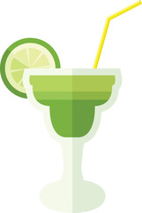vector illustration of a mocktail