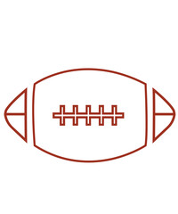Football clip art design on plain white transparent isolated background for card, shirt, hoodie, sweatshirt, apparel, card, tag, mug, icon, poster or badge, tailgates and touchdowns