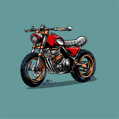 illustration motorcycle design vector