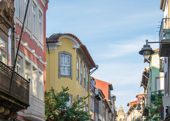 Traditional street in braga, portugal