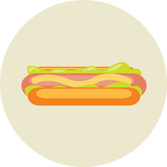 vector illustration of a sandwich